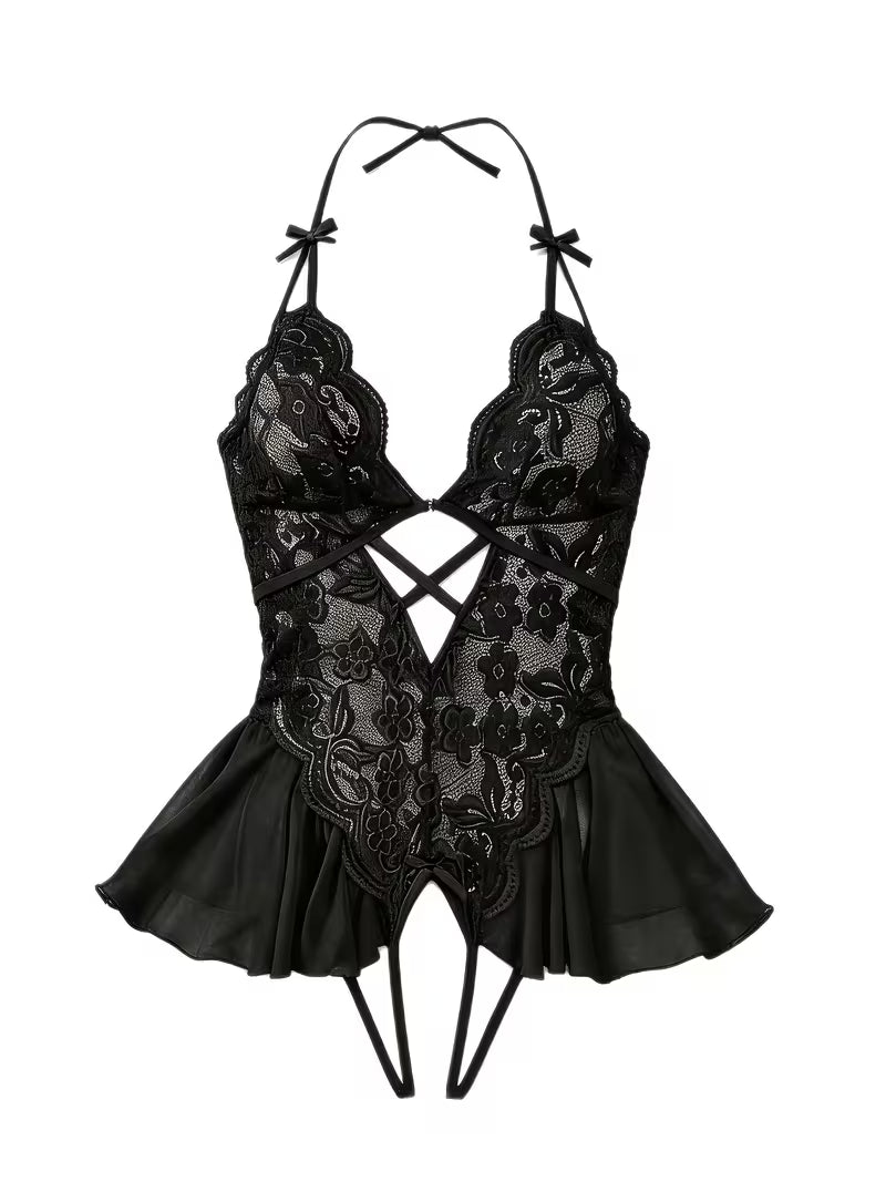 Body Babydoll con Entrepierna Abierta Sexy para Mujer