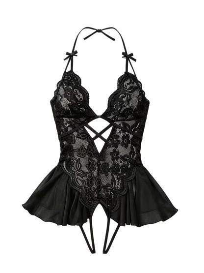 Body Babydoll con Entrepierna Abierta Sexy para Mujer