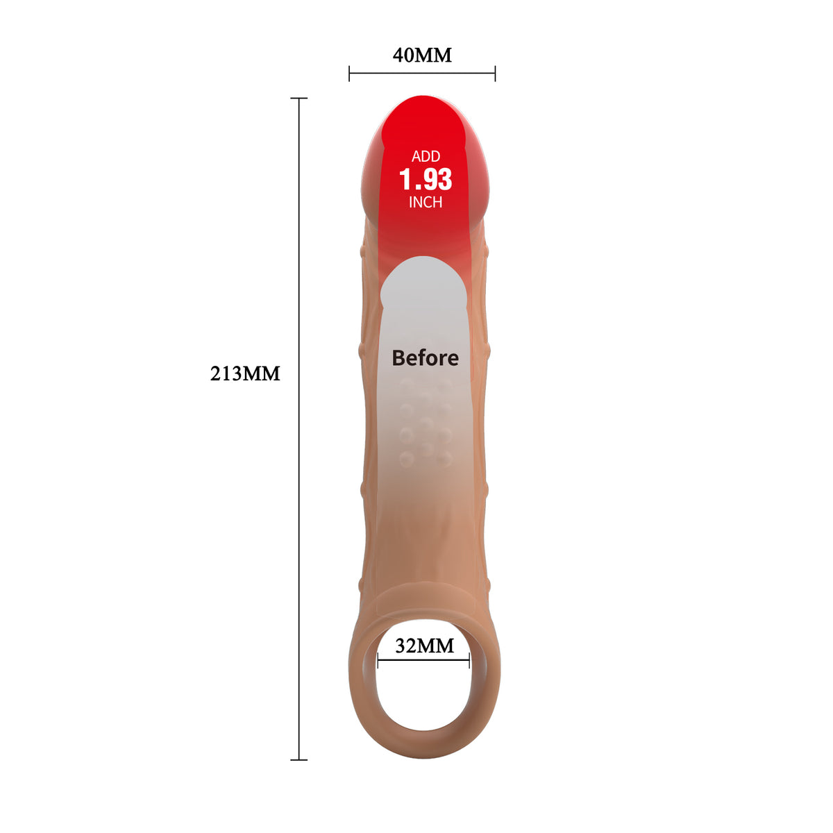 FUNDA EXTENSORA VIBRADORA 21 CM – BRAD