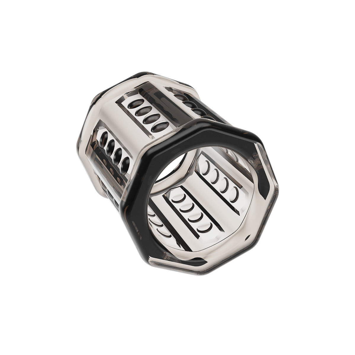 Anillo Cilíndrico Texturizado Ronzel Humo