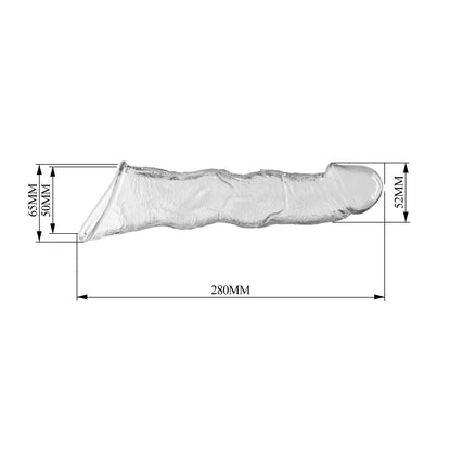 Funda extensora para el pene - 28 cm - Transparente