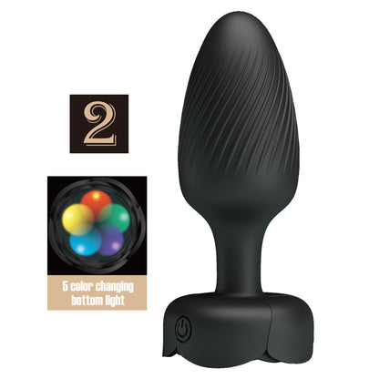 Plug Anal Vibrador con Gema Luminosa – Osborn