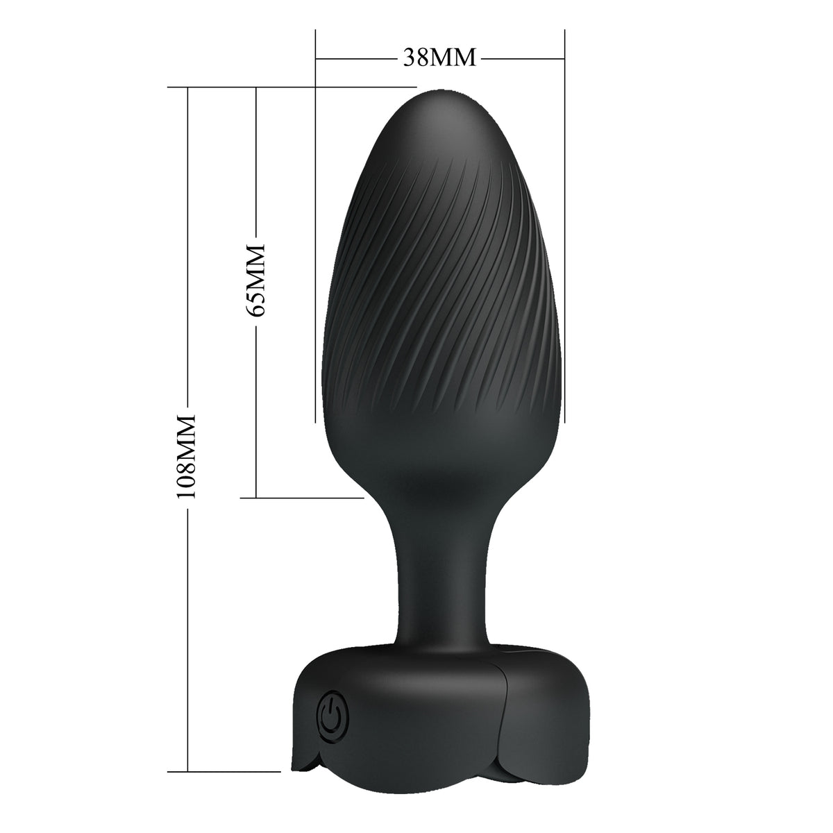 Plug Anal Vibrador con Gema Luminosa – Osborn