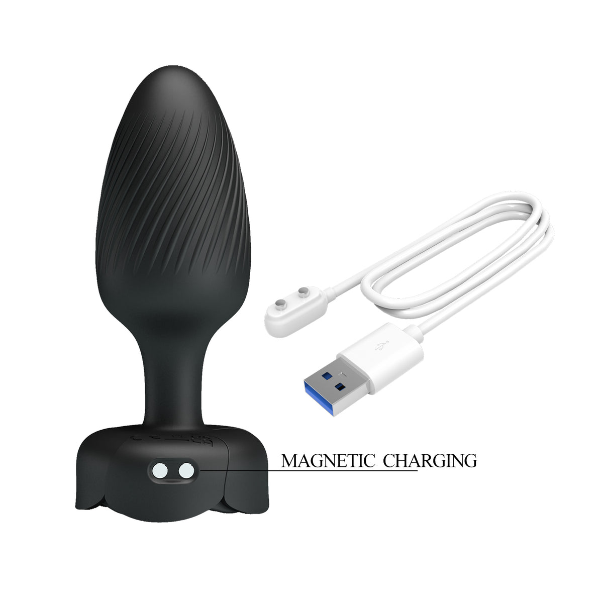 Plug Anal Vibrador con Gema Luminosa – Osborn