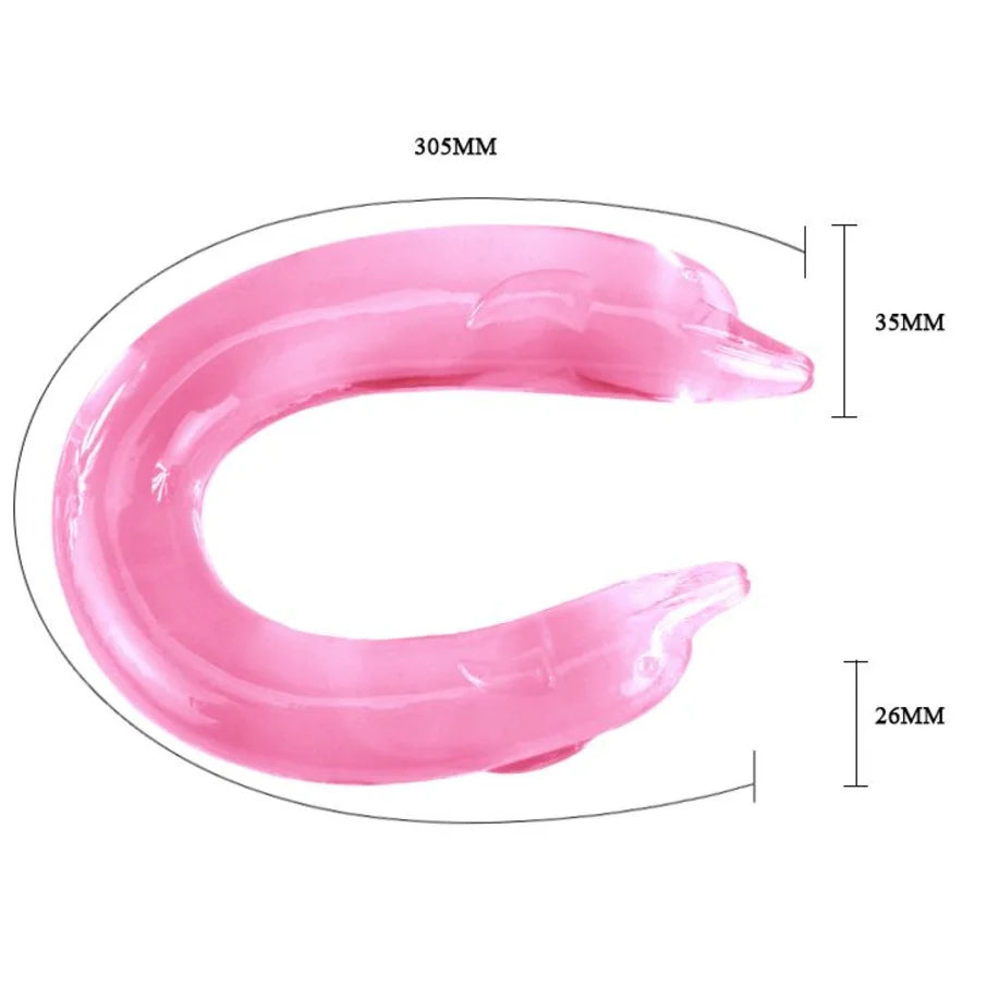 Dildo Anatómico de Doble Extremo Dolphin